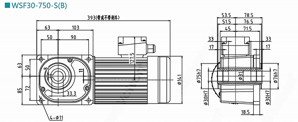 WSF30-750-S(B)減速電機