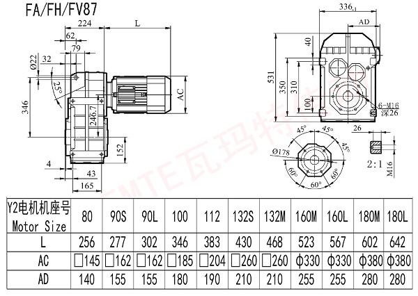 FA FH FV87減速機圖紙